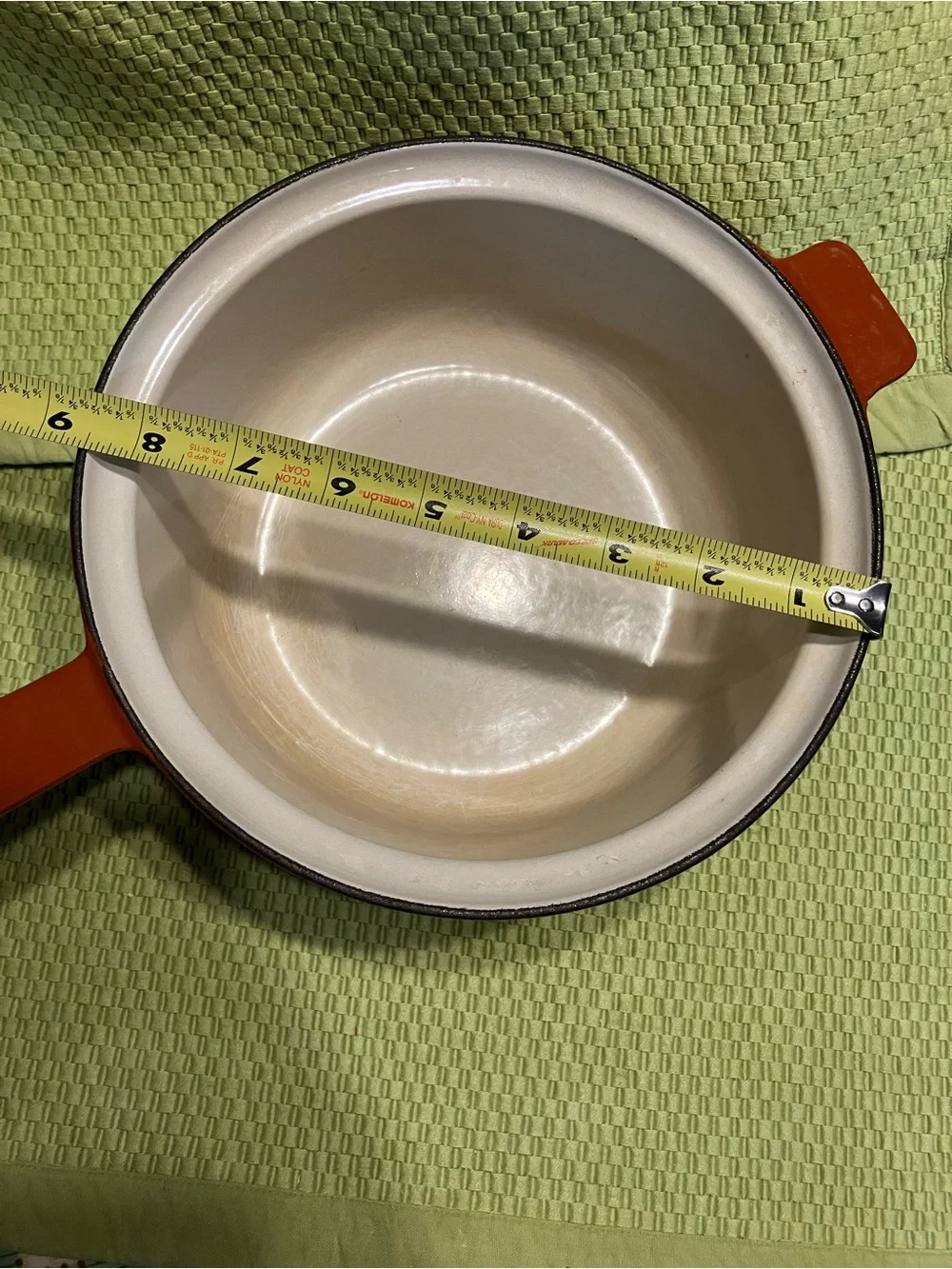 vintage Cousances/ Le Creuset #22 enamel cast iron pan set of 2
